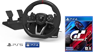 Volante PS5 y Pedales RWA licencia Sony PlayStation 5 PS5/PS4/PC[Nuevo modelo compatible con PS5] + Gran Turismo 7 [PS4/PS5] - USB