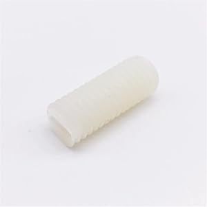 XIOFYA 20pcs / 50pcs Blanco M3 M4 M5 M6 M8 Nylon Set Grub Tornillo de pl&aacute;stico Cabeza Plana Cabeza Plana sin Cabeza Perno ranurado (Color : 20pcs, tama&ntilde;o : M6 x 35mm)
