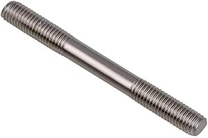 XIOFYA M6 Barra de Hilo de Doble Extremo m&eacute;trico 304 Acero Inoxidable Sin Cabeza Pernos de Pernos de Tornillo Rodillo de Dientes Barra roscada (Color : 100mm, tama&ntilde;o : M6(2pcs))