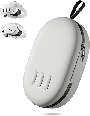ZOZOVR Funda de Transporte para Meta Quest 3S/Quest 3, Compatible con el Battery Elite Strap, Controladores y Otros Accesorios, Estuche r&iacute;gido y protecci&oacute;n Superior para Viajar, Gris